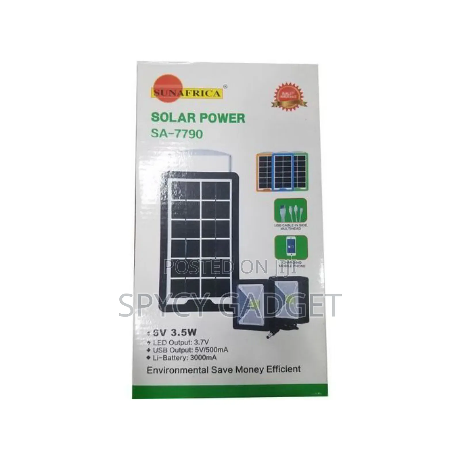 Solar Smartphone Charger With 2 Bulbs