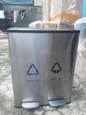 Double Pedal Waste Bin, Stainless Steel 2x3l Compartment