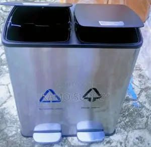 Double Pedal Waste Bin, Stainless Steel 2x3l Compartment