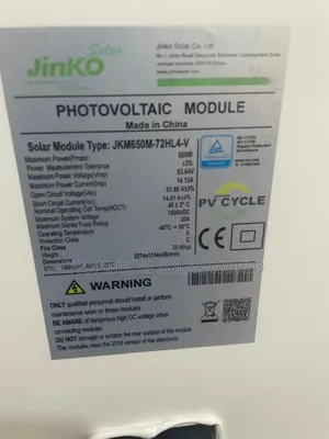Solar Energy Jinko Solar Panel 650watts