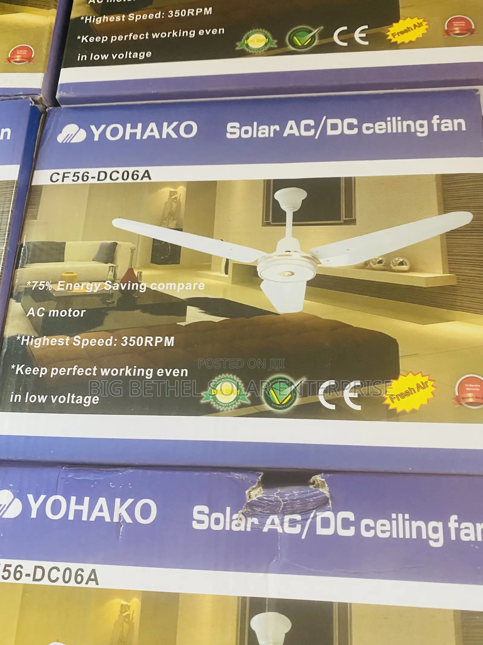 Yohako Ac/Dc Solar Ceiling Fan