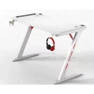 Executive Office Gaming Chair + White Gaming Desk