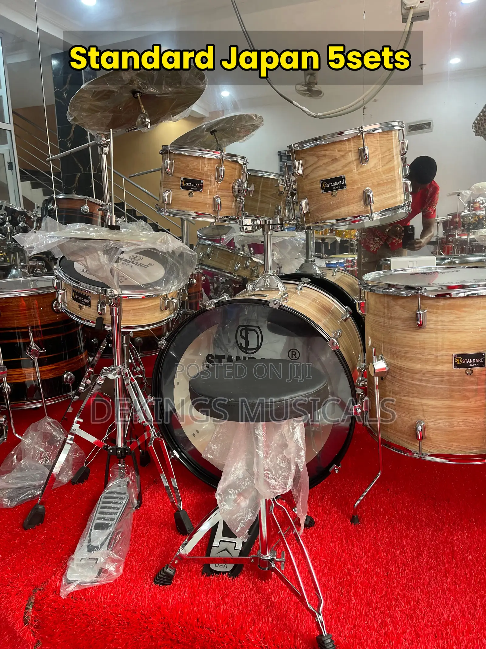 Standard Japan 5 Set Drum - Complete Drum Set With Cymbals & Drum Seat