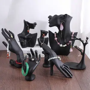 Black Ring Jewelry Display Hand Model Bracelet Necklace Jewelry
