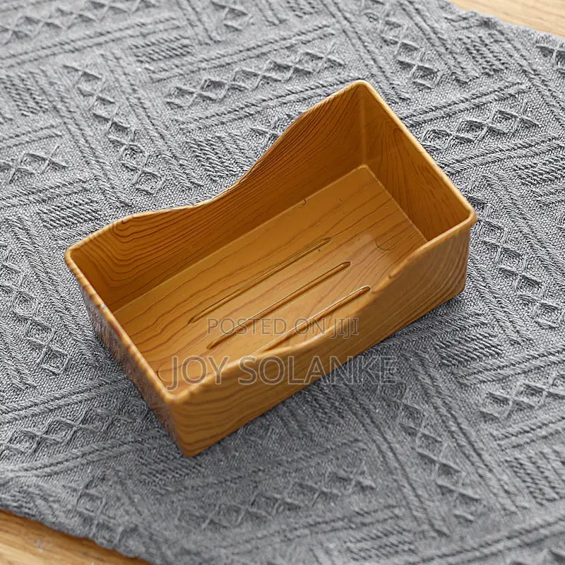 Wood-Grain Serving Tray Matching Bowls Set