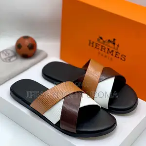 Big Hermes Paris Leather Slide