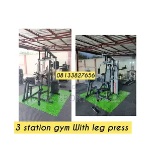 3 Station Multi Station Gym With Leg Press
