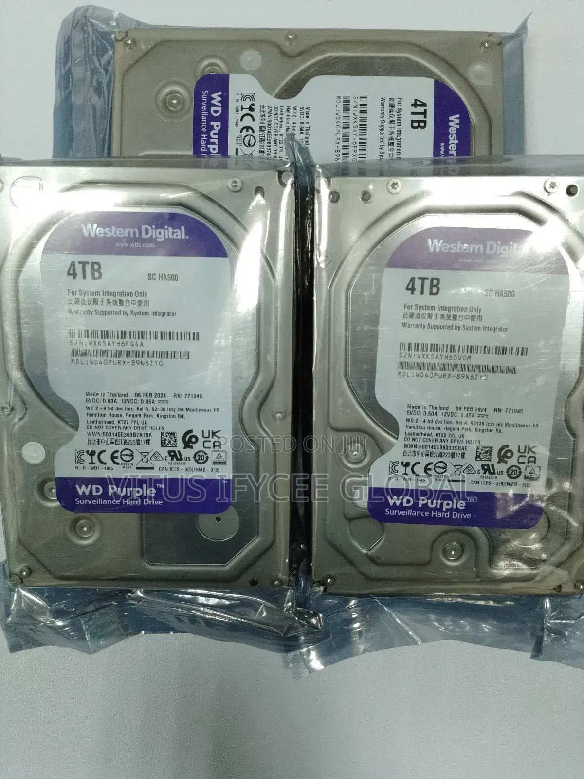 Western Digital Wd Purple 4tb Surveillance Hard Disk Drive