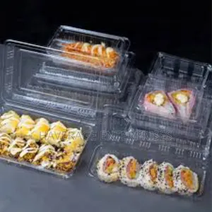 Desert, Bakery And Sushi Clamshell Container 100pces