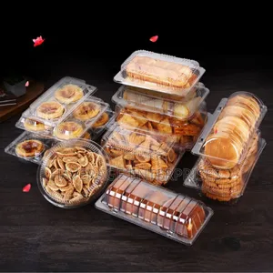 Disposable Clamshell Plastic Hinged Food Containers With Lids 100pces