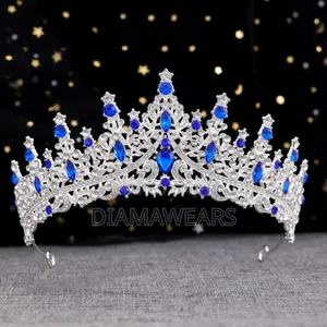 Multicolour Silver Princess Ceremonial Iron Tiara/ Crown