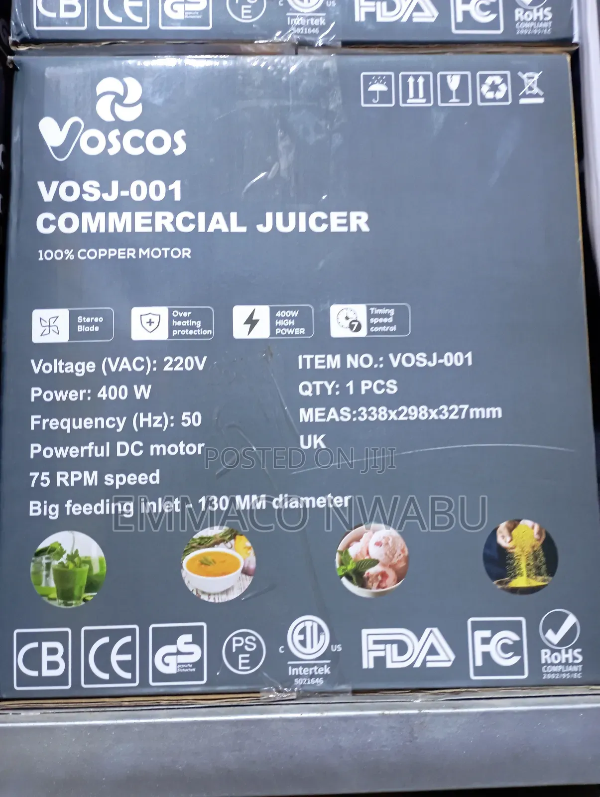 Voscos Advanced Commercial Juicer 400w