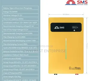 SMS Lithium Ion Battery 10kwh 51.2v