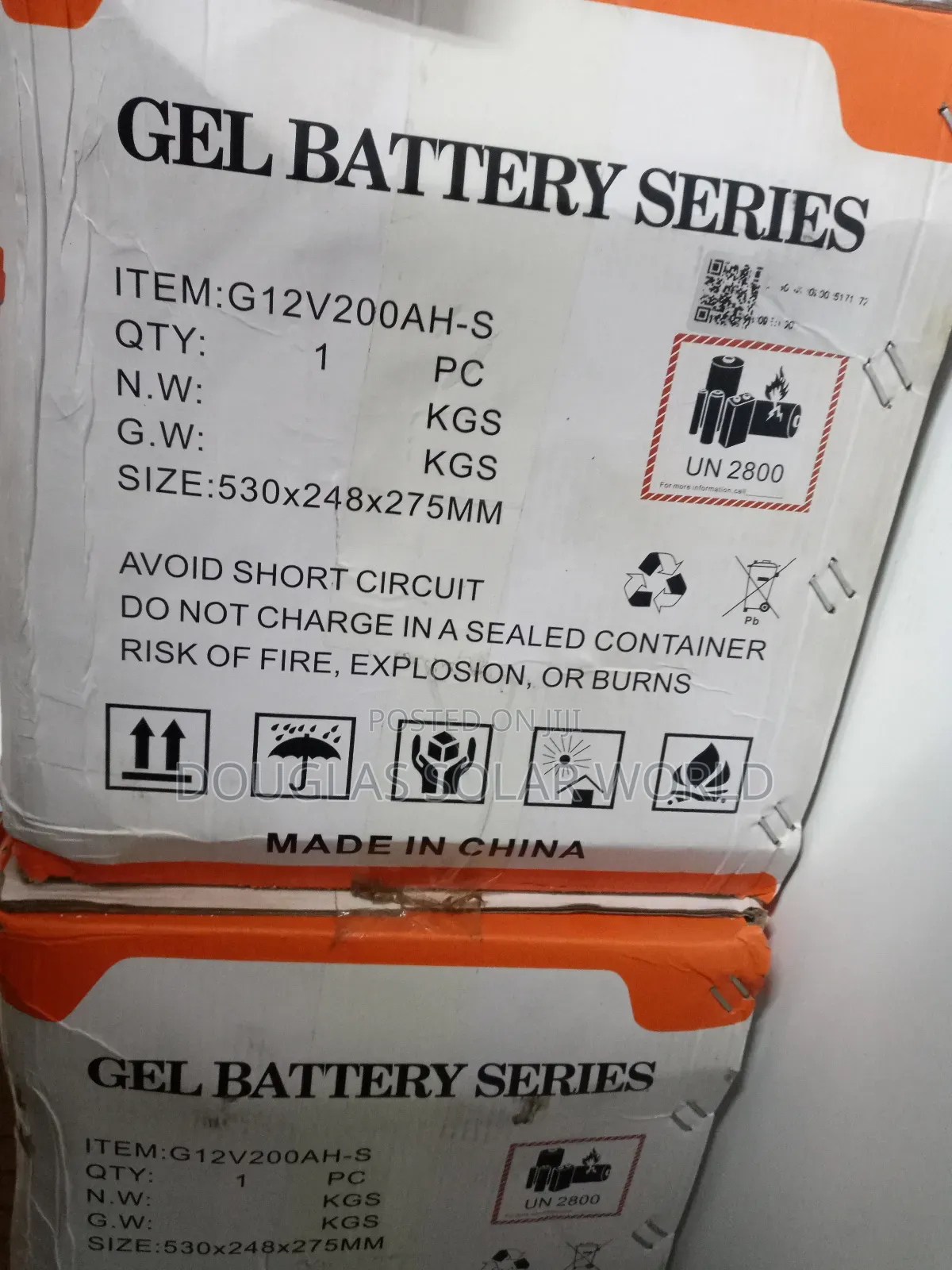 Felicity Solar Gel Battery 200ah