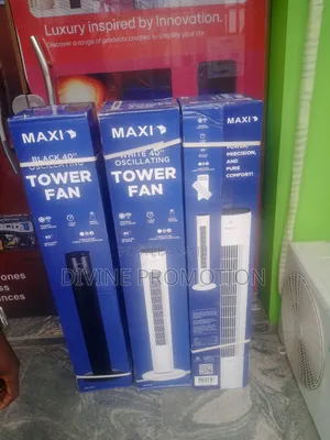 Maxi Oscillating 40 Inch Tower Fan, White Color