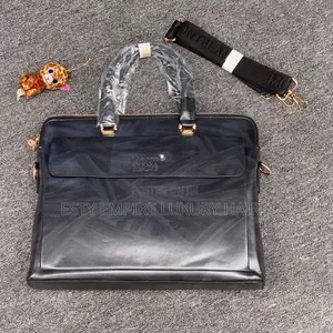 Mont Blanc Leather🔥Laptop/Office Documents Bag.