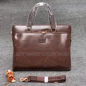 Mont Blanc Leather🔥Laptop/Office Documents Bag.