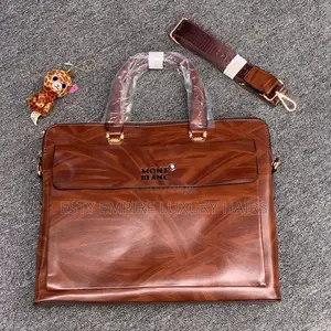 Mont Blanc Leather🔥Laptop/Office Documents Bag.