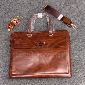 Mont Blanc Leather🔥Laptop/Office Documents Bag.