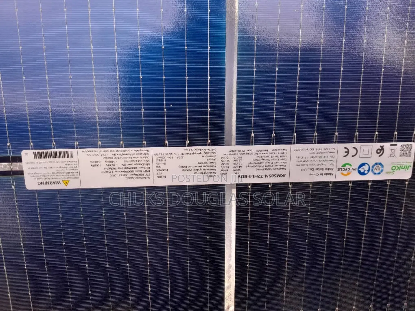 580w Jinko Panel
