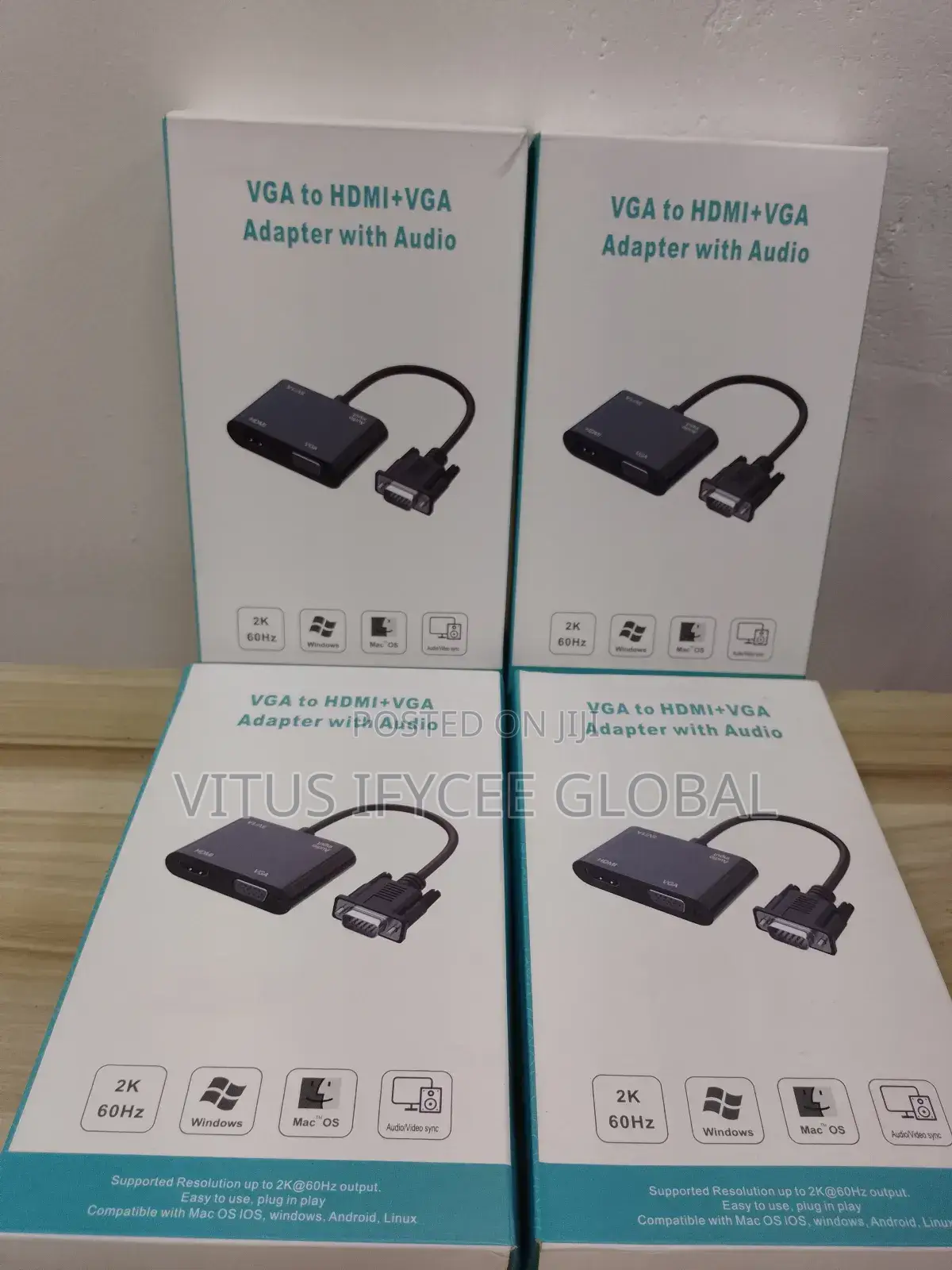Vga to Hdmi+Vga Adapter With Audio