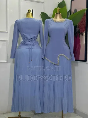 Elegant Pleated Skirt Embellished Top Set