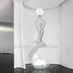 New Modern White Large Art Humanoid Floor Lamp Light for Living Room
