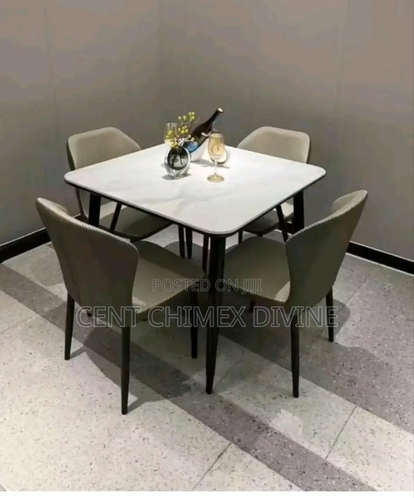 White Top Design Table and Chairs