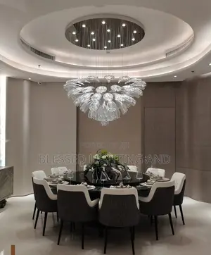 New Modern Luxury Clear Glass Nordic Chandelier for Modern Living Room