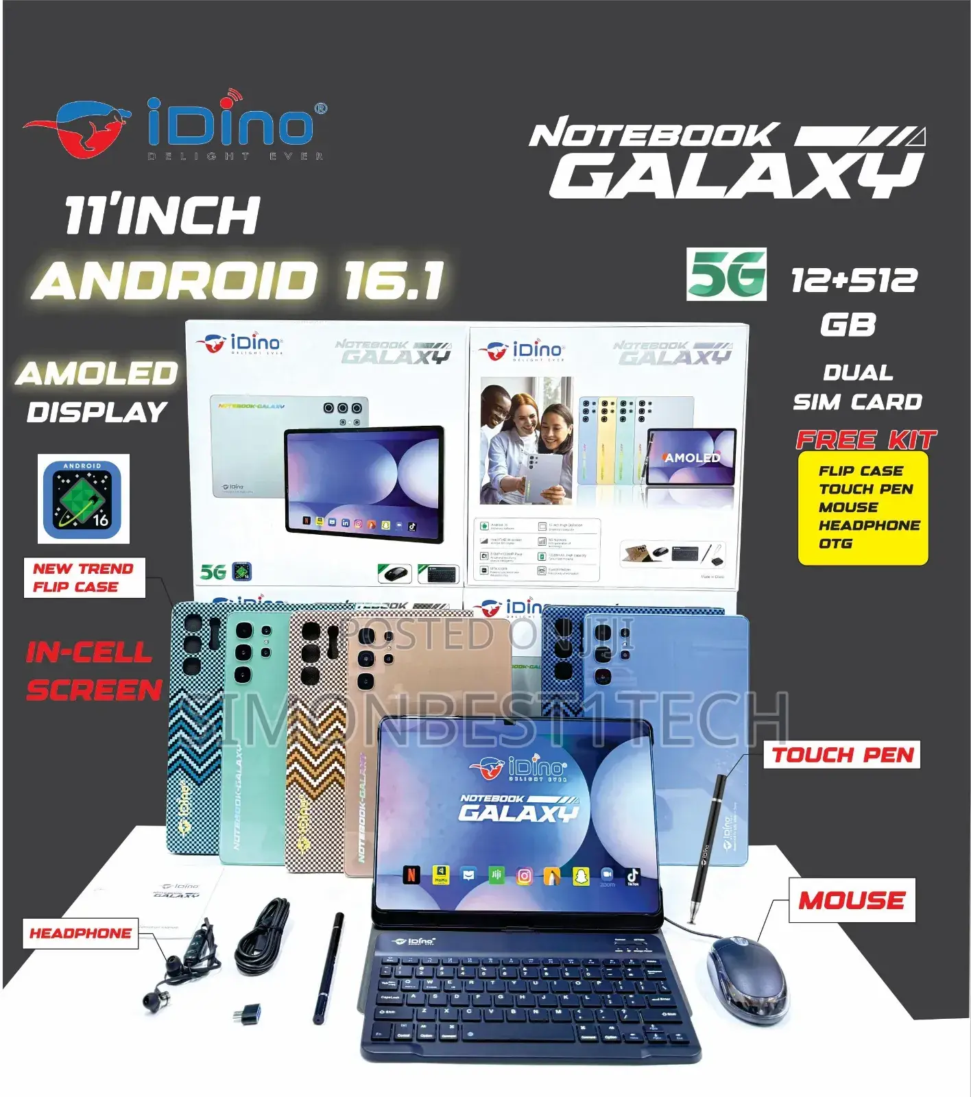 New Idino Notebook Galaxy 512 GB Blue