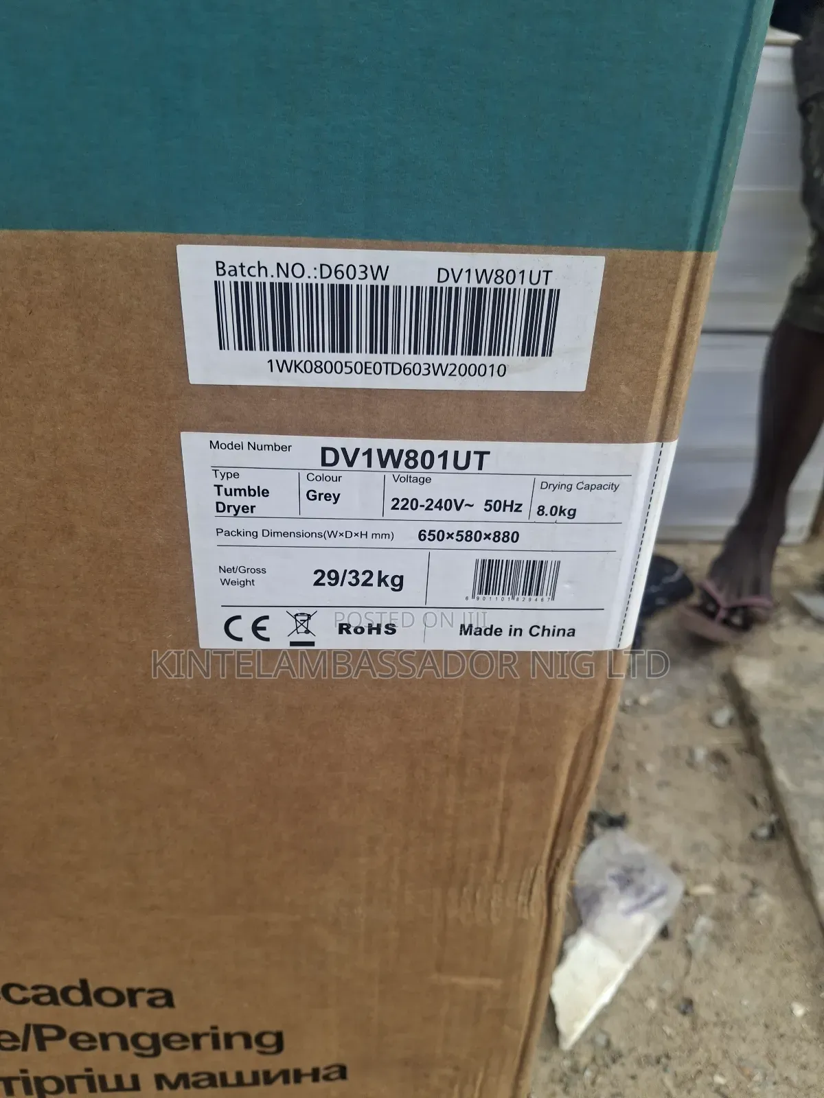 Hisense  8kg Dryer - Dv1w80qut
