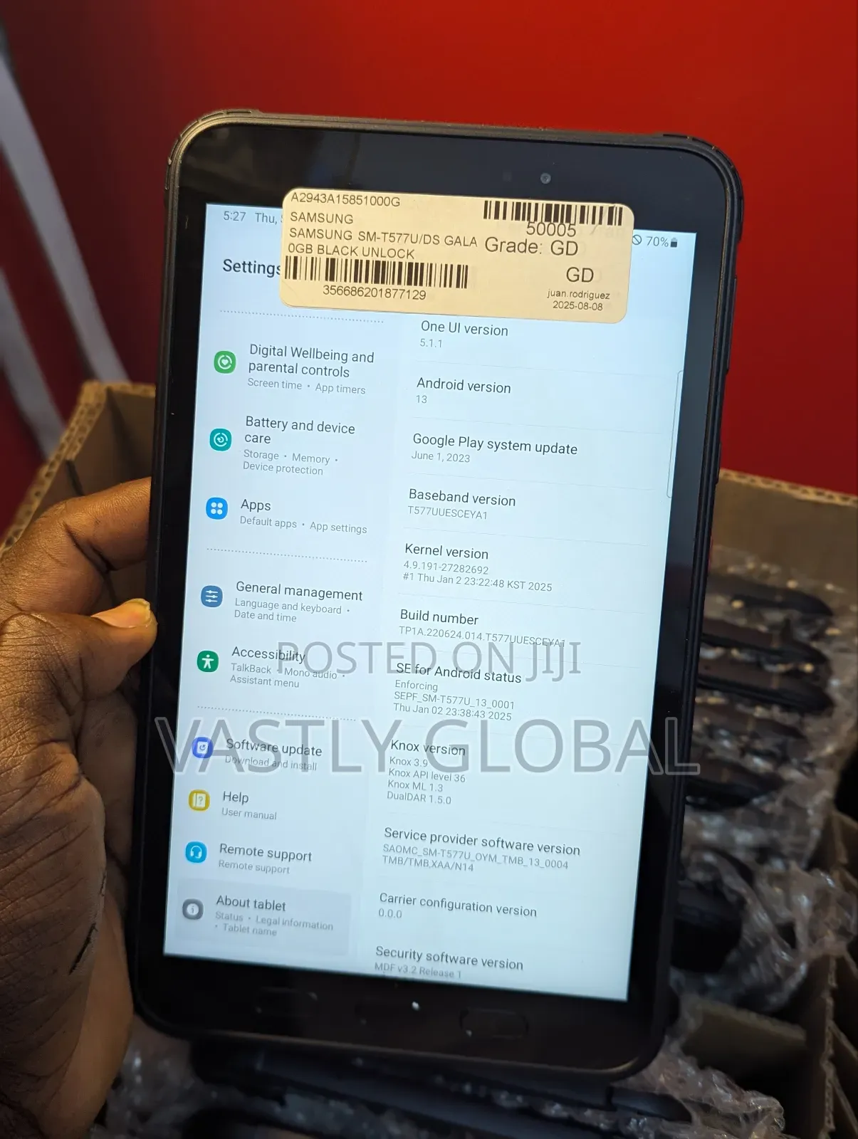 Samsung Galaxy Tab Active3 LTE 64 GB Black