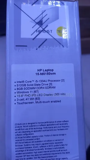 New Laptop HP 15 8GB Intel Core I5 SSD 512GB