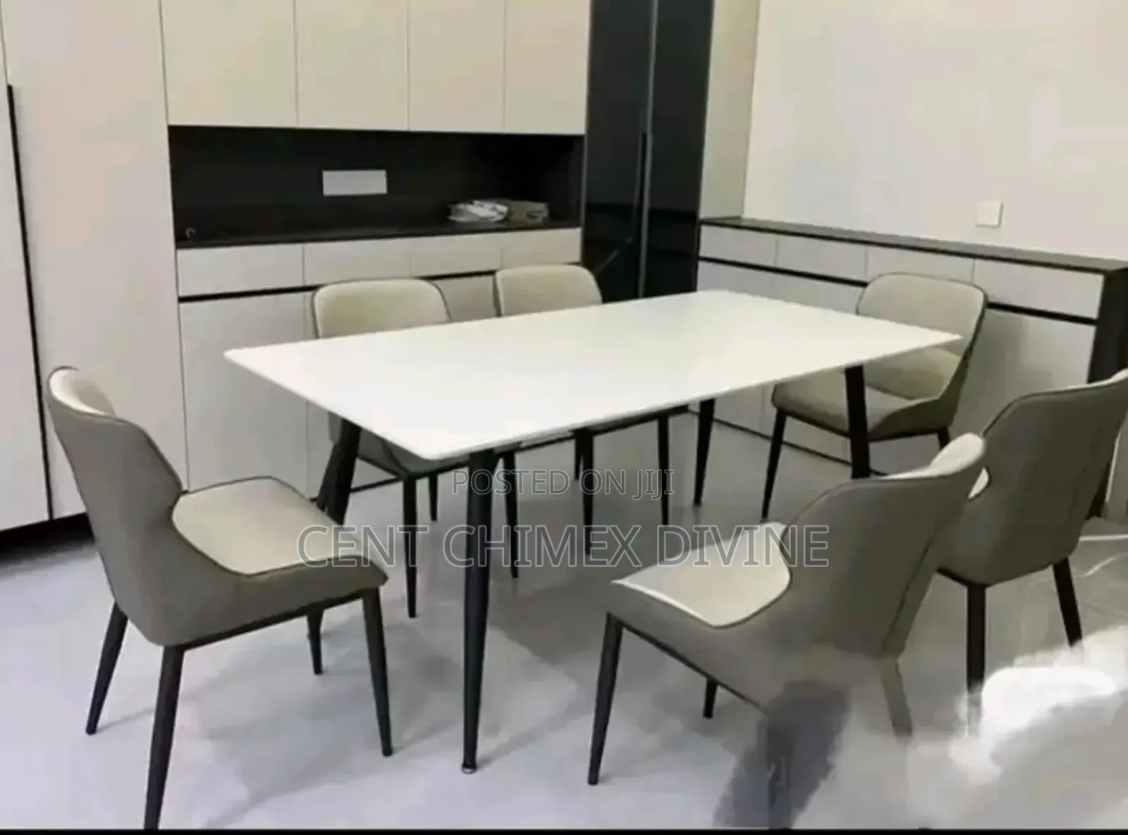 Modern White Clean Top Dinning Set