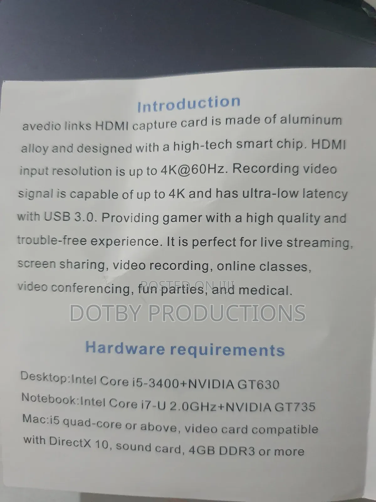 Video Capture Card
