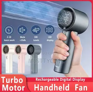 Handheld Small Fan Usb Charging 100 Levels Digital Display