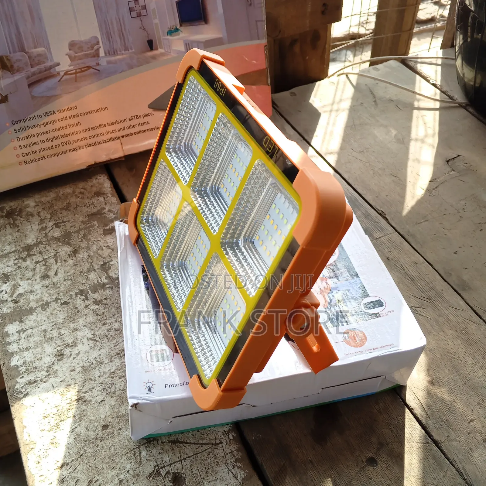 Solar Led Flood Light + Powerbank (12,000mah, Usb-C)