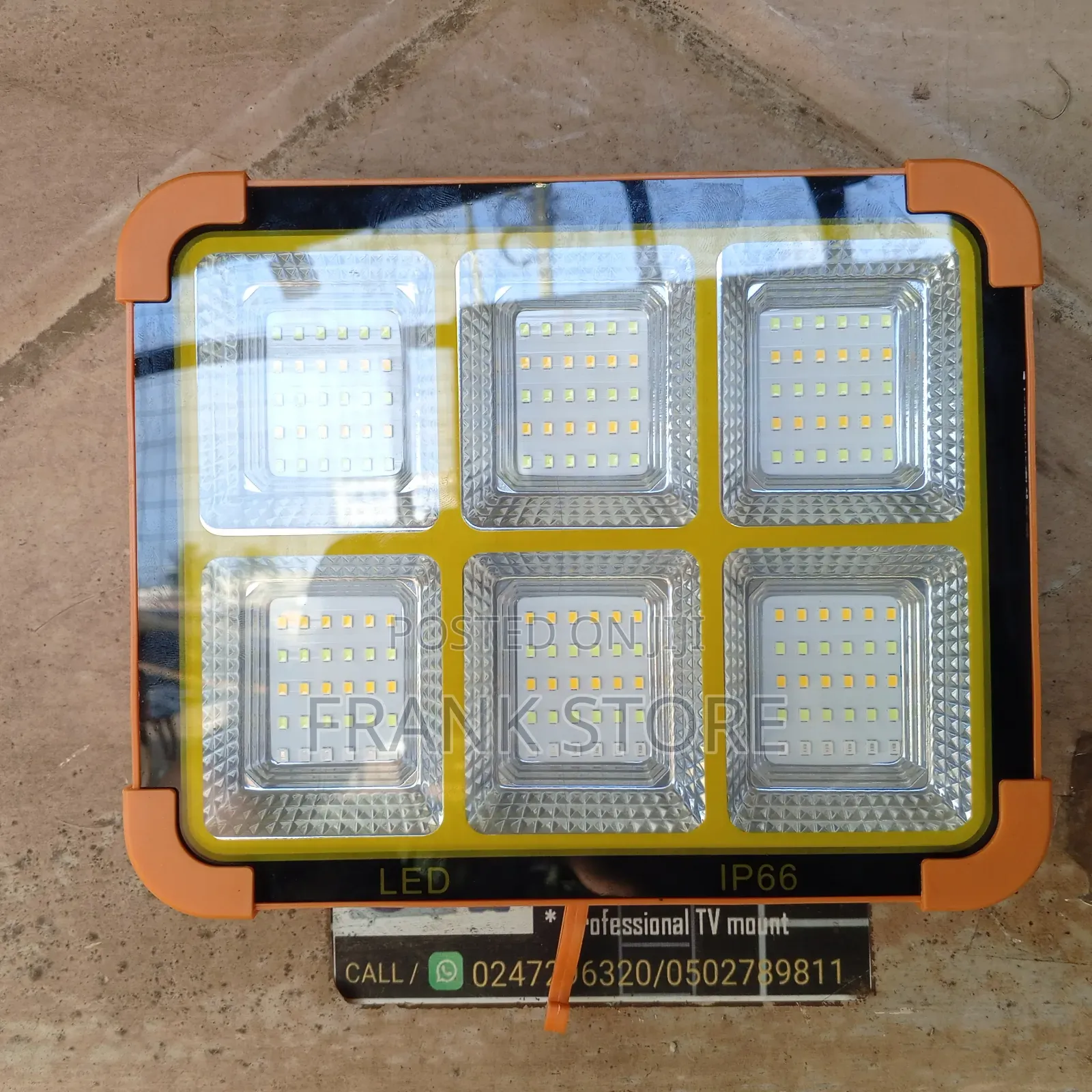 Solar Led Flood Light + Powerbank (12,000mah, Usb-C)