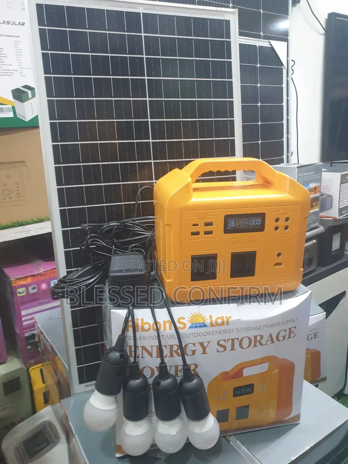All in One 500w Solar Generator With 4dc Bulbs