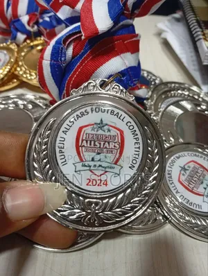 Football Medals Both Gold, Silver and Brownse