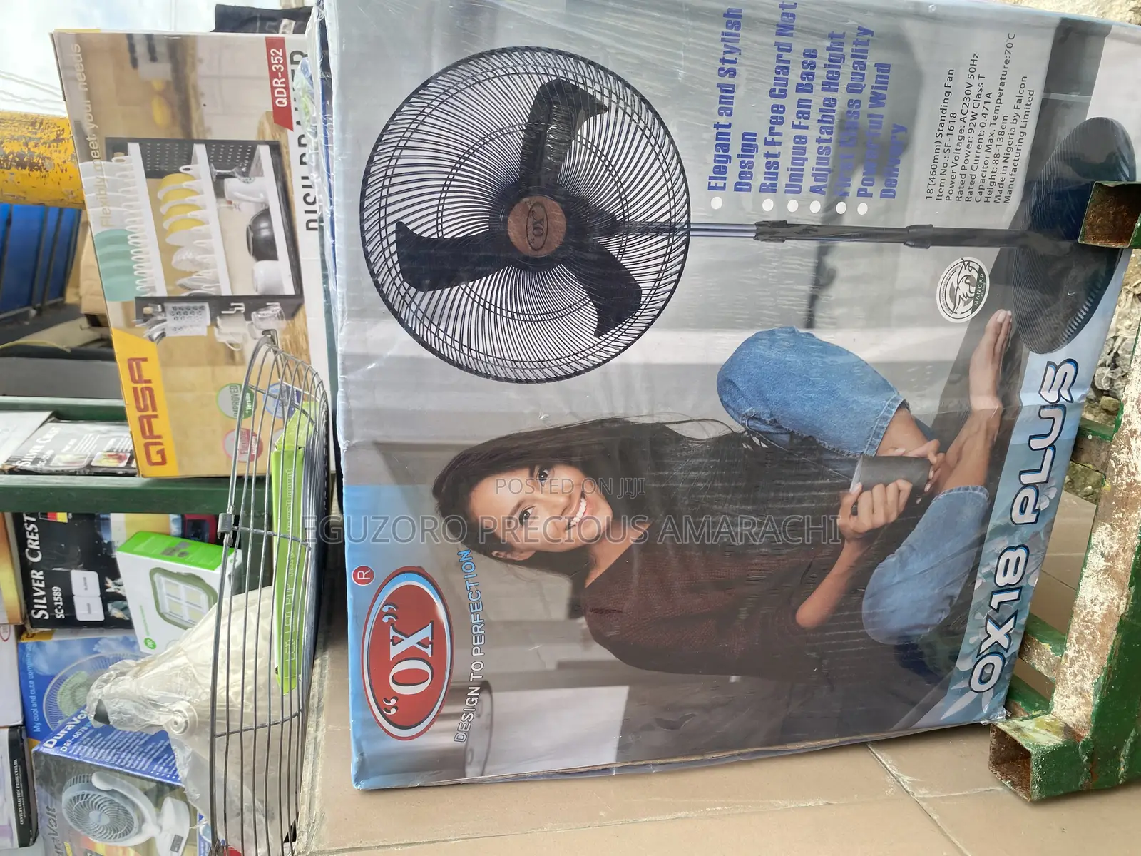 Ox 18inch Standing Fan-Black