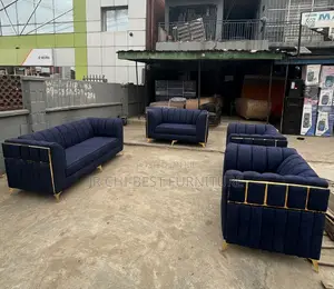 Precisely Constructed Full Upholstery Sofa Set Chairs Fabric Couch