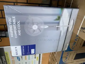 Maxi Standing Fan 20 Inches White : 65w,Adjustable Height,• 3 Speed