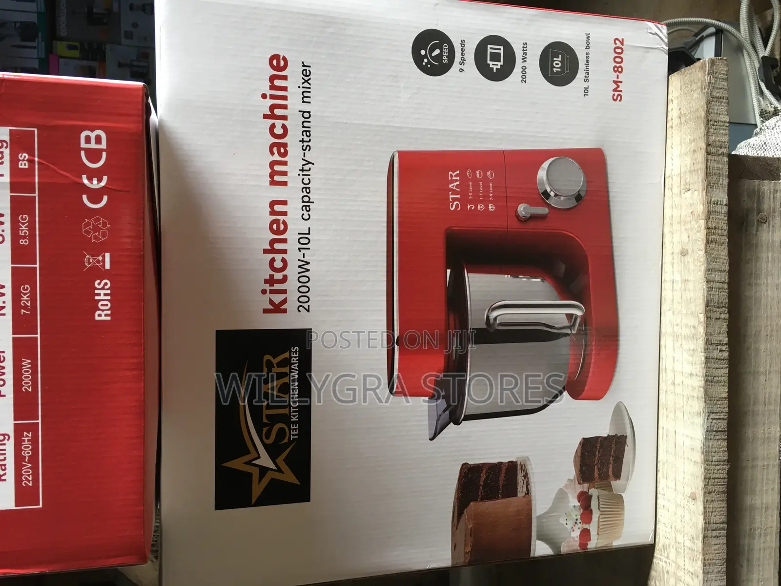 Star Tee Kitchen Machine, 10l Stand Mixer, 2000w, 9 Speed Settings.