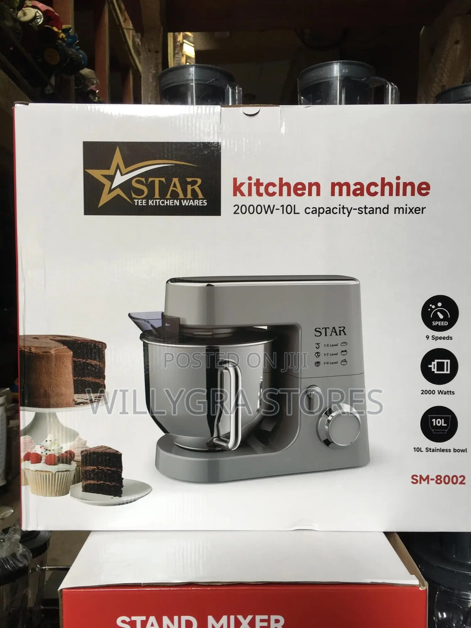 Star Tee Kitchen Machine, 10l Stand Mixer, 2000w, 9 Speed Settings.