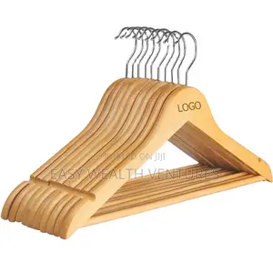 Clothes Natural Wooden Coat Hangers Custom Laundry Clothes Wood Hanger