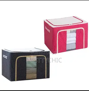 100 Liters Foldable Oxford Cloth Steel Frame Storage Box