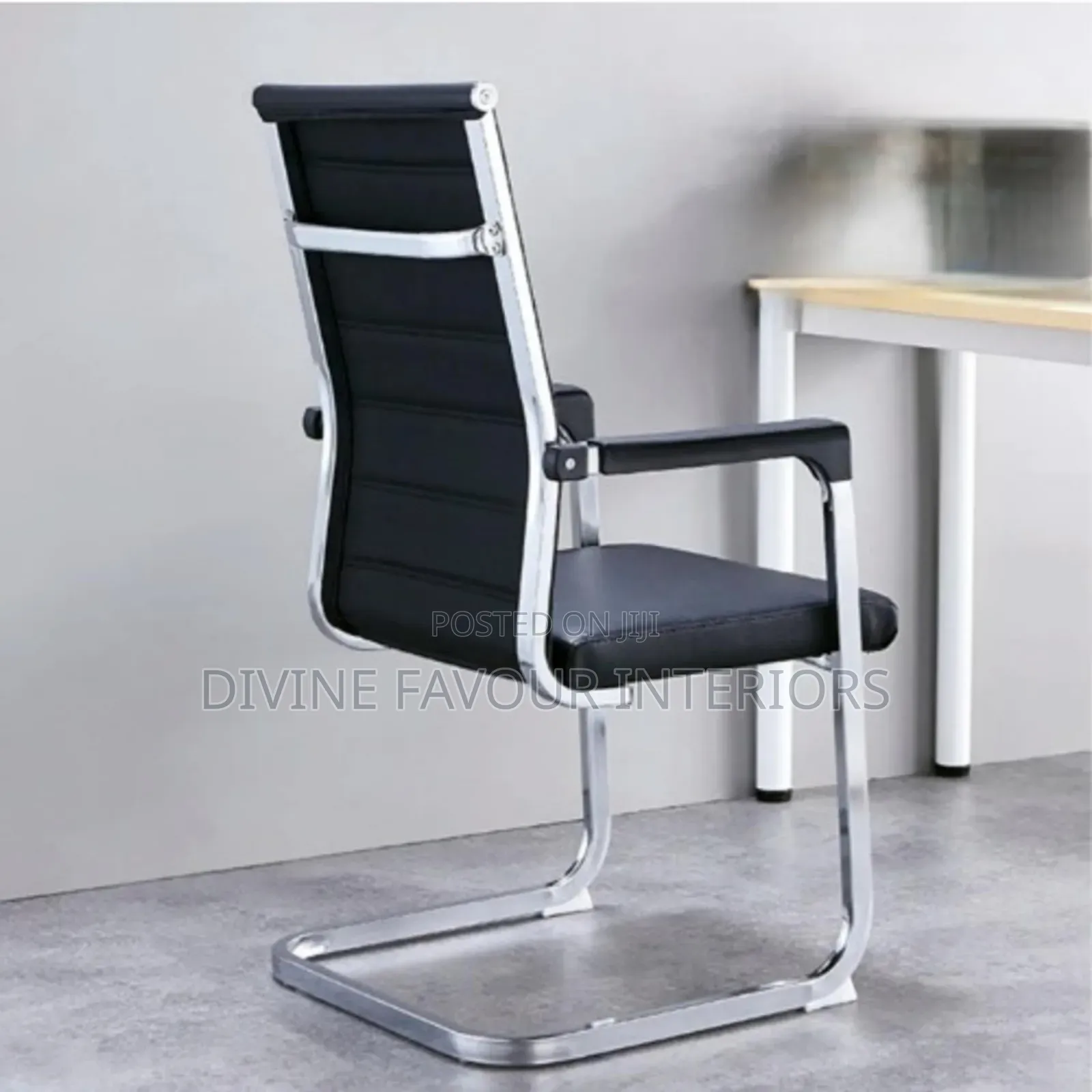 Mid Back Leather Visitor Office Chair