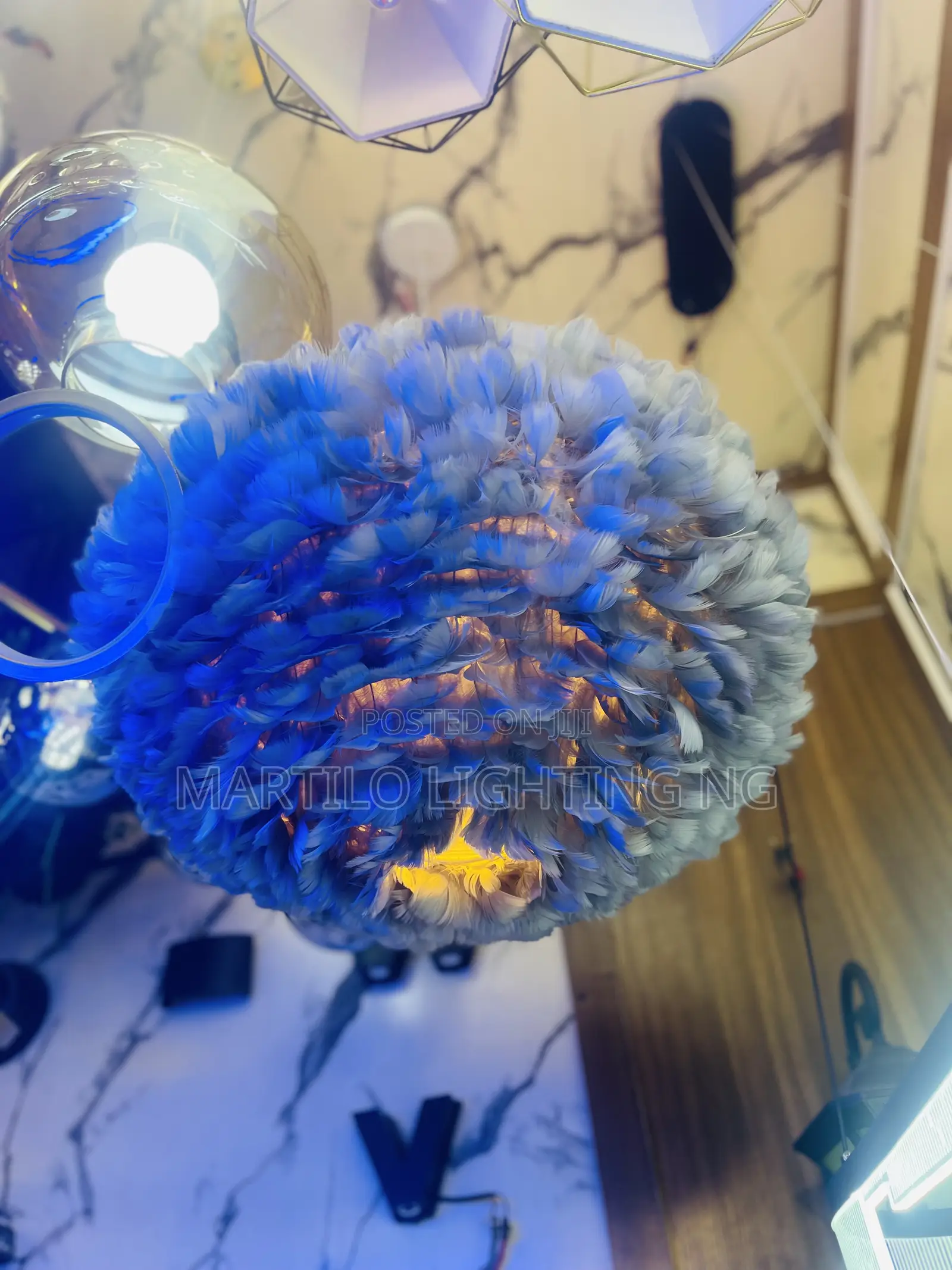 Bedroom Chandelier Romantic Nordic Feather Light