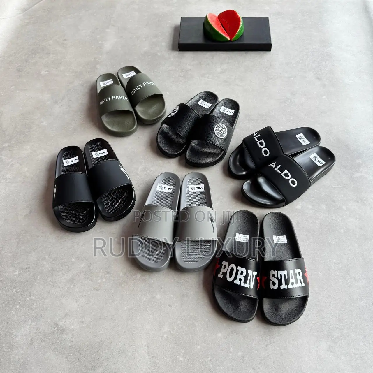 Ruddy Luxury Designer Slides – Premium Quality